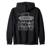 KV-2 Schéma Russian WW2 Hourde Tank Blueprints Sweat à Capuche