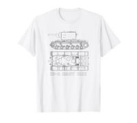 KV-2 Schéma Russian WW2 Hourde Tank Blueprints T-Shirt