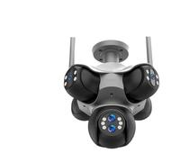 KVBRUI 30MP 5 écran WiFi caméra IP extérieure 10X Zoom Optique 6 lentille 5 PTZ caméra de Surveillance Suivi Automatique CCTV caméra de sécurité(UK Plug,30MP Add 32G Card)