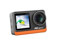 KVBRUI Caméra d'action 4K 60FPS, écran Tactile 2.0 IPS, 24mp, Wi-FI 170D EIS, Casque étanche 30M, Webcam, Zoom 4X, 6 filtres en Option(with 32G Card,MTR80)