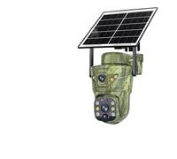 KVBRUI Caméra de Chasse Solaire 4G Double écran, Wi-FI, Panneau Solaire d'extérieur, Vision Nocturne, enregistreur de Surveillance de la Faune 4K(WiFi Cam No Card)