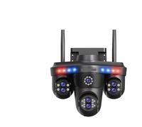 KVBRUI Caméra de sécurité extérieure Wi-FI 35 MP, Quatre écrans, Sept objectifs, Trois caméras PTZ, Zoom Optique 10x, Suivi Automatique(UK Plug,WiFi 10XZoom 128GB)