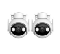 KVBRUI Caméra de sécurité extérieure Wi-FI 5MP, 2 pièces, Suivi Intelligent par IA, détection de véhicule Humain, IP66, Vision Nocturne Intelligente, Conversation bidirectionnelle(EU Plug_2PCS 5MP)