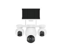 KVBRUI Caméra de sécurité Solaire 12MP V380 Pro 4G, Vision Nocturne Couleur à 360°, Pas Besoin de Wi-FI, Moniteur à Distance(P19L 4G)
