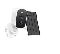 KVBRUI Caméra de Surveillance extérieure Solaire 1080p, WiFi, alimentée par Batterie, avec détecteur de Mouvement PIR, Stockage Cloud et Audio bidirectionnel.(Blue)