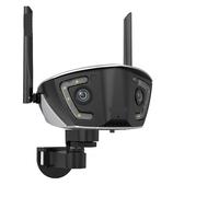KVBRUI Caméra de Surveillance extérieure Wi-FI 4MP 4G POE, Double Objectif, Ultra Grand Angle 180°, Vision Nocturne Couleur(AU Plug,4MP POE WiFi 32G TF)