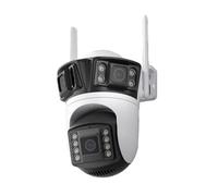 KVBRUI Caméra de Surveillance IP PTZ WiFi 12 MP, Trois écrans, Grand Angle 180 °, Audio, Suivi Automatique, 6 MP(UK Plug,6MP with 32G Card)