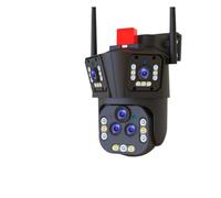 KVBRUI Caméra de Surveillance Wi-FI 20 MP, Multi-objectifs, Zoom x20, PTZ, Maison Intelligente, Suivi Humain par IA, caméra de vidéosurveillance extérieure 360°(US Plug,20MP NO SD Card)