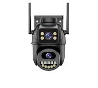 KVBRUI Caméra de Surveillance Wi-FI 4K 8 MP, Double Objectif, Zoom numérique 4X, détection de présence Humaine par IA, caméras IP PTZ de sécurité extérieure(EU Plug,8MP add 32g)