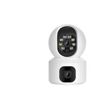 KVBRUI Caméra IP WiFi 8MP, Double Objectif, babyphone, Vision Nocturne Couleur, Suivi Automatique des mouvements, Surveillance vidéo for Maison connectée(EU Plug,4MP 2.4g)