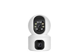 KVBRUI Caméra IP WiFi 8MP, Double Objectif, babyphone, Vision Nocturne Couleur, Suivi Automatique des mouvements, Surveillance vidéo for Maison connectée(US Plug,8MP 2.4g)
