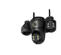 KVBRUI Caméra IP WiFi HD 15 MP, Trois écrans, Trois objectifs, Double Objectif 10 MP, Suivi Automatique, IP66, étanche(US Plug,15MP Add 128G)