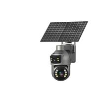 KVBRUI Caméra Solaire 4G AOV 8MP, Enregistrement vidéo 24h/24 et 7j/7, Zoom Optique 20x, Double écran, Surveillance extérieure, Suivi Automatique(4G 20X AOV Add 256GB)