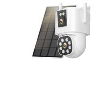KVBRUI Caméra Solaire 4G extérieure WiFi PTZ IP 8MP 4K HD CCTV AOV Enregistrement 24h/24 détection Automatique Suivi Humain IA(WiFi 8MP No Card)