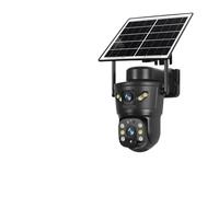 KVBRUI Caméra Solaire extérieure 4G/WiFi 8MP, Double Objectif, PIR, Carte SIM, Vision Nocturne intégrée, étanche, Batterie, CCTV(WiFi Cam Add 32G)