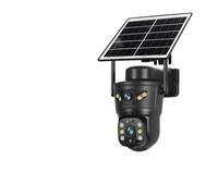 KVBRUI Caméra Solaire extérieure 4G/WiFi 8MP, Double Objectif, PIR, Carte SIM, Vision Nocturne intégrée, étanche, Batterie, CCTV(4G Cam Add 64G)