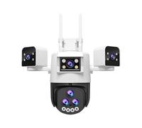 KVBRUI Caméra WiFi 20x Zoom HD 30MP Caméra extérieure Étanche Vision Nocturne Interphone bidirectionnel Caméra IP Suivi Mobile(EU Plug,Camera)