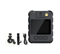 KVBRUI Mini caméra de Sport WiFi HD 4K, étanche, for l'extérieur, Application de la Loi, Vision Nocturne, magnétoscope Portable, Clip arrière, enregistreur de Cyclisme(Add 16GB,1080P NO WiFi)