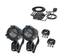 KVGAEANDNK Barre de projecteur antibrouillard LED pour voiture, moto, ATV, phare de travail, lentille de projecteur LED, accessoires tout-terrain 4x4 Plaque Phare Avant Moto