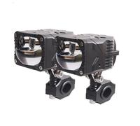 KVGAEANDNK Bi projecteur LED lentille projecteur lumière auxiliaire conduite barre lumineuse pour moto électrique ATV 4x4 voiture tout-terrain 12V 116W Plaque Phare Avant Moto(2pcs-spotlight)