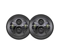 KVGAEANDNK Phares Galvanisés Phares Moto 7 Pouces E9 DOT E-mark Feux Croisement Route Pour Tout Pour Terrain Pour Lada 4x4 Pour Niva Pour UAZ H4 50 W 30 W 12 V 24 V 2 Pièces