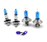 KVGAEANDNK Phares Galvanisés Pour Connexion H7 2 Broches Et Connexion H1 1 Broche, 2 Ampoules De Phare H7 100 W Et 2 Ampoules H1 100 W À Effet Xénon Super Blanc