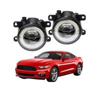 KVGAEANDNK Phares Galvanisés Pour Mustang 2005-2017 Ensemble De Feux Antibrouillard LED Pour Pare-chocs Avant De Voiture Feux De Jour Angel Eye DRL 30 W 12 V 2 Pièces