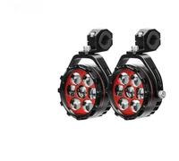 KVGAEANDNK Projecteur auxiliaire pour moto 150W 6000K, support d'installation de bande Ultra lumineuse, étanche IP67, lampe de travail auxiliaire pour moto Plaque Phare Avant Moto(Dazzling Red)