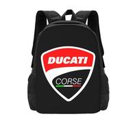 KVHSVEGO Compatible With Ducati Sac à dos d'école pour hommes et femmes, cartable d'université, sac à dos léger, sac à dos décontracté, sac d'école pour garçons et filles
