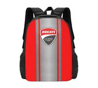 KVHSVEGO Compatible With Ducati Sac à dos d'école pour hommes et femmes, cartable d'université, sac à dos léger, sac à dos décontracté, sac d'école pour garçons et filles
