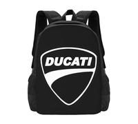 KVHSVEGO Compatible With Ducati Sac à dos d'école pour hommes et femmes, cartable d'université, sac à dos léger, sac à dos décontracté, sac d'école pour garçons et filles