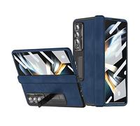 KVIBEO Coque pour Samsung Galaxy Z Fold 4, Coque Charnière Protection avec Verre Trempés Et Stand Protection Antichoc Housse,7