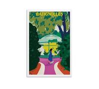KVIINKD Affiche murale vintage style Batignolles - Cadeau pour un ami - Sans cadre - 30 x 45 cm