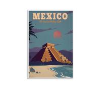 KVIINKD Affiche murale vintage style Mexique pour voyage, salon, chambre à coucher, décoration murale moderne et esthétique, cadeau pour ami, sans cadre, 20 x 30 cm