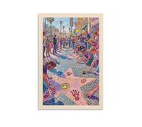 KVIINKD La Usa Poster Hollywood Walk of Fame - Décoration murale moderne et esthétique - Cadeau pour un ami - Sans cadre - 30 x 45 cm