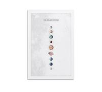 KVIINKD Poster du système solaire - Décoration murale moderne et esthétique - Cadeau pour un ami - Sans cadre - 20 x 30 cm