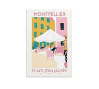 KVIINKD Poster Montpellier - Décoration murale moderne et esthétique - Cadeau pour un ami - Sans cadre - 20 x 30 cm