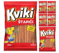 Kviki Lot de 6 bâtonnets de sel craquelins 100 g