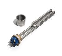 KVKITKLW Élément de Chauffe-Eau électrique à vis Pliable, avec Filetage NPT de 1 Pouce, 1kw/2kw/3kw/4kw/6kw, en Acier Inoxydable 201(White,110V_1KW180L DN25 201SS)