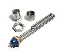 KVKITKLW Élément de Chauffe-Eau électrique à vis Pliable, avec Filetage NPT de 1 Pouce, 1kw/2kw/3kw/4kw/6kw, en Acier Inoxydable 201(Black,110V_6KW320L DN25 201SS)