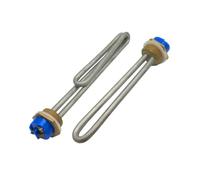 KVKITKLW Élément de Chauffe-Eau électrique à vis Rabattable en Acier Inoxydable 201, 1kw/2kw/3kw/4kw/6kw, 1 pièce, avec Filetage NPT de 1 Pouce(Silver,110V_3KW230L DN25 201SS)