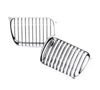 KVKQMLFEAW Calandre Avant Voiture pour Série 3 E36 Facelift LCI 1997-1999 Double Ligne Simple Gril Chrome Argent Calandre De Remplacement Grille Avant Pare Chocs