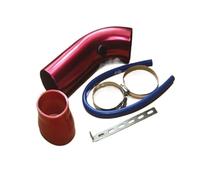KVKQMLFEAW Durite D'admission Kit D'admission d'air Froid Universel 3 "76mm Ensemble Complet De Tuyaux D'induction Turbo pour Performances Voiture À Haut Débit Entrées d'air Voiture(Short Red)