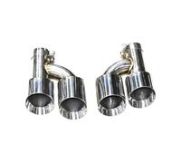 KVKQMLFEAW Embout Échappement Embouts De Silencieux Universels en Forme De H Entrée 60mm 63mm Buse À Double Embout D'échappement Voiture Double Sortie Embout(ID60mm-OD101mm)