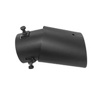 KVKQMLFEAW Embout Échappement Entrée Universelle : 63 Mm Sortie : 83 Mm Noir Ovale Voiture Arrière Silencieux Pointe Queue Gorge D'échappement Double Sortie Embout(Curved)
