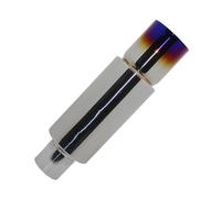 KVKQMLFEAW Embout Échappement Sortie d'extrémité d'échappement Universelle 51/57/63MM, 89MM, de Moto, Queue de Silencieux Double Sortie Embout(007 Blue 51mm)