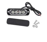 KVKQMLFEAW Feu D'avertissement De Voiture 4 LED Grille sans Stroboscope Feu De Secours 12 V pour Voiture Camion Remorque Feu Latéral À LED Clignotant Latéral(4LED Yellow)