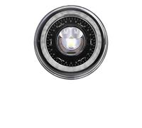 KVKQMLFEAW Projecteur Auto Phare Universel H4 LED De 7 Pouces Étanche Pièces D'éclairage Véhicule Rond Haute Luminosité Assemblage Automatique Optique De Phare(1pcs Black)