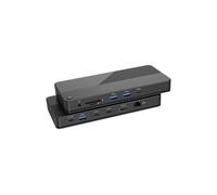 KVM 2 ports HDMI avec docking station intégrée GigaLAN USB-A + Chargeur.PD 100W