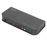 Digitus Commutateur KVM, 2 ports, 4K 60 Hz, 2 x entrées DP, 1 x sortie DP/HDMI